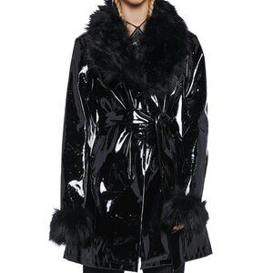 DOLLS KILL Widow Vinyl Coat